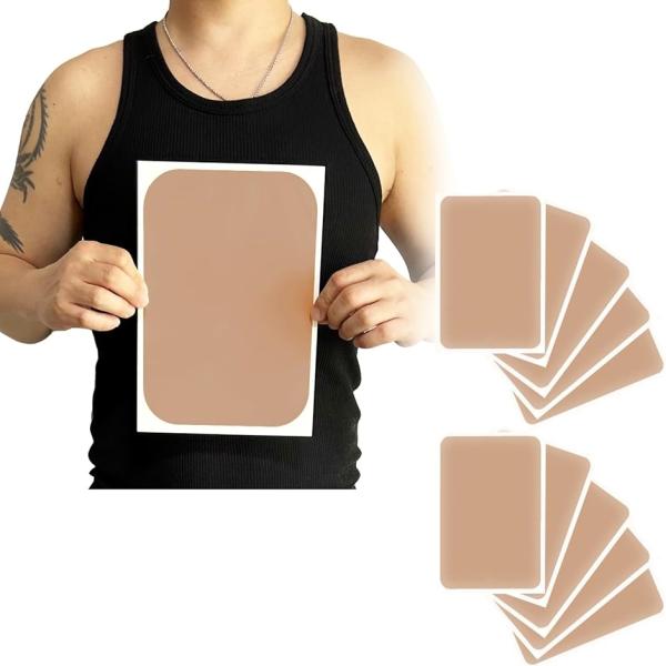 タトゥー隠し シール 刺青 入れ墨 隠す 防水テープ 特大 大判 B5サイズ 肌色 10枚セット(肌...