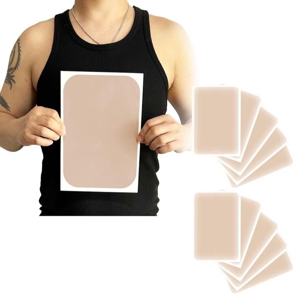 タトゥー隠し シール 刺青 入れ墨 隠す 防水テープ 特大 大判 B5サイズ 色白 10枚セット(色...