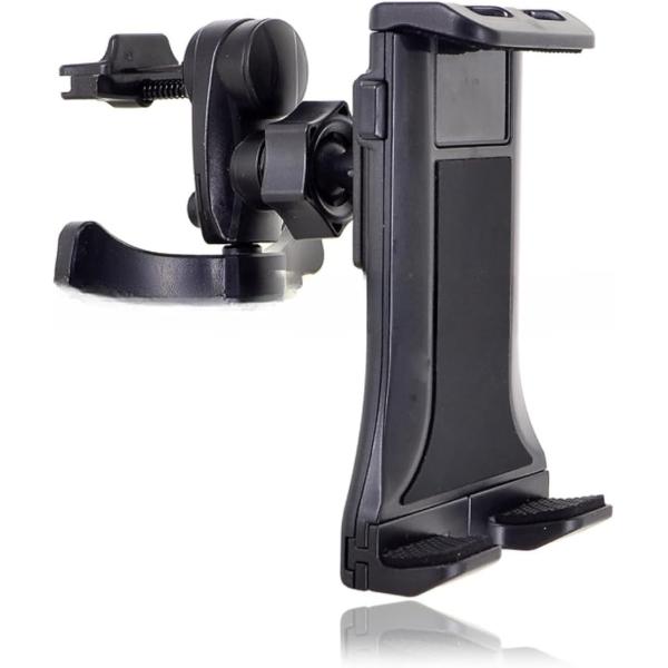 タブレットホルダー 車 スマホ 吹き出し口 車載 取付簡単 伸縮 落下防止(ブラック)