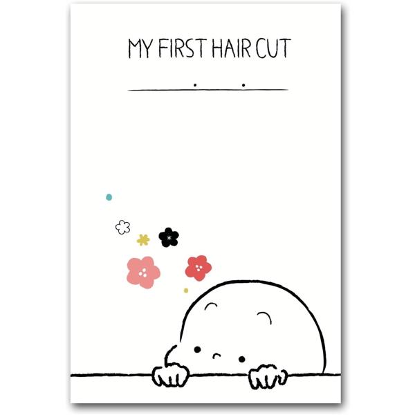 ファーストカット アート 胎毛 台紙 記念日 赤ちゃん(ひょっこりピンク)