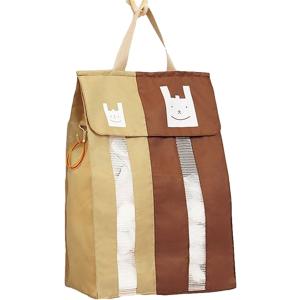 レジ袋ストッカー ポリ袋ストッカー キッチン 壁掛け 吊り下げ 縦 収納 中身が見える 大小仕分け(コーヒー,  34cm)