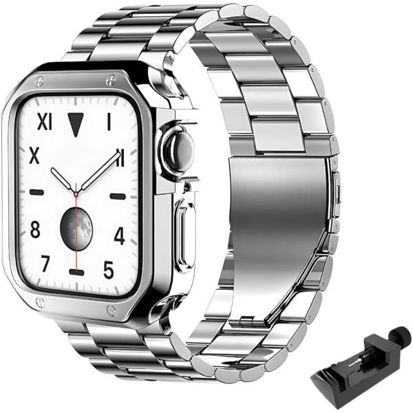 【互換品】Apple Watch互換品 ステンレス バンド 保護ケース付き アップルウォッチ用 メタ...