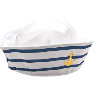 水兵 帽子 ボーダー 白 セーラー帽子 船員 マリン コスプレ 大人用 キャップ