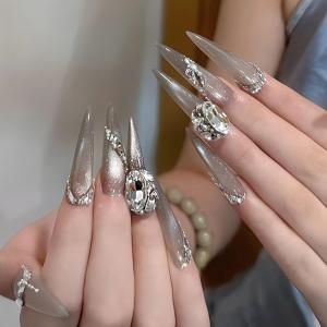 ネイルチップ ロング スーパーロング 超鬼ロング クリア ギャルネイル