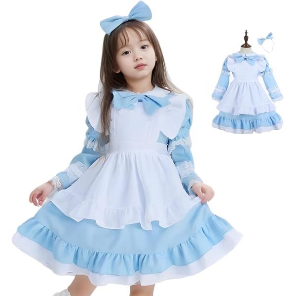 コスプレ 子供 女の子 キッズ 半袖 長袖 調節可 コスチューム 衣装 (S (90-100cm),...