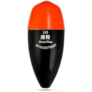 遠投 電気ウキ 玉ウキ 円錐 ボタン 電池式 中通し どんぐり 夜釣り 日夜兼用(赤,  １０)