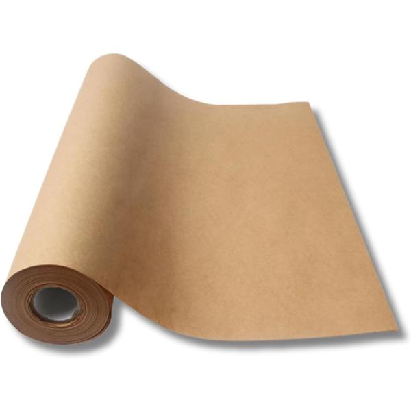 クラフト紙 包装紙 ラッピングペーパー クラフトペーパー 大判 梱包 (ブラウン,  幅44cmx長...