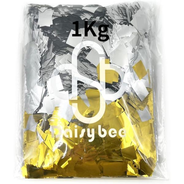 紙吹雪 キラキラ コンフェッティ 大容量 業務用 舞台 ライブ イベント ステージ用(金銀 1Kg)