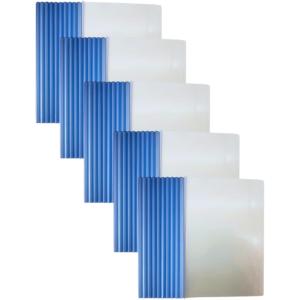 スライドレール式 クリアファイル クリアホルダー プラスチックファイル 透明 履歴書 プレゼンテーション A4サイズ(ブルー)｜スピード発送 ホリック