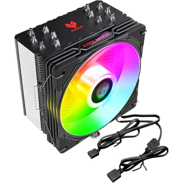 【互換品】AS600 120mm LED ARGB 5v 3pin 空冷 サイドフロー CPUクーラ...