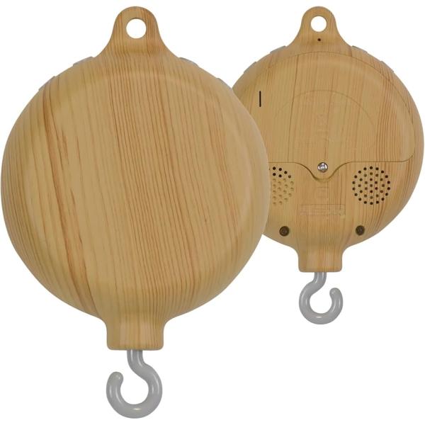 ベッドメリー用 木目調 オルゴール 新生児 寝かしつけ ベビー用品 35曲 癒し 安眠 回転機能 音...