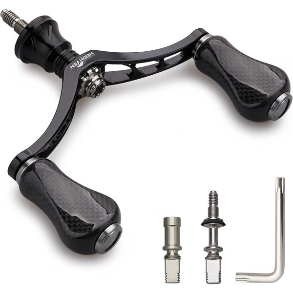 80mm リール ハンドル 20mm カーボン ノブ 搭載 シマノ ダイワ 通用 Gourd - M...