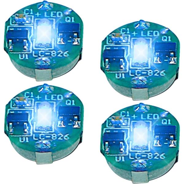 小型 LED ライト 4個 マグネット スイッチ ワイヤレス プラモデル フィギュア ガンプラ ジオ...