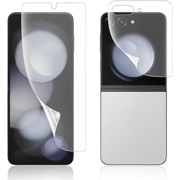 アンチグレア ・ ガイド枠付きGalaxy Z Flip5専用 フィルム 非ガラス SCG23/SC...
