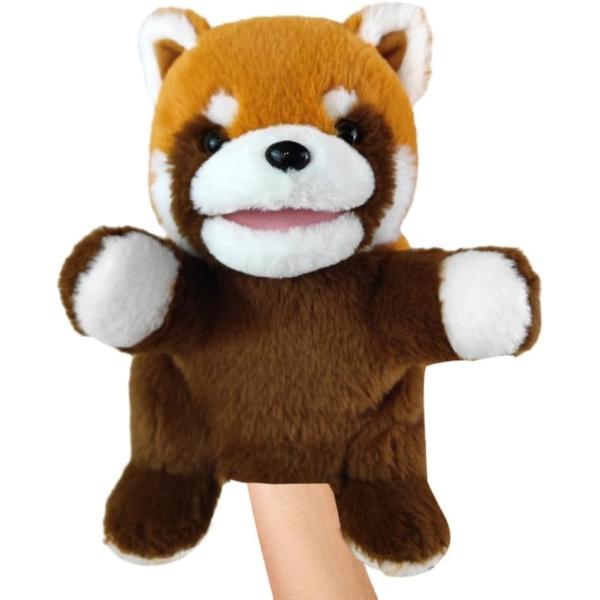 パペット人形 ハンドパペット 指人形 腹話術 口が動く(レッサーパンダ)