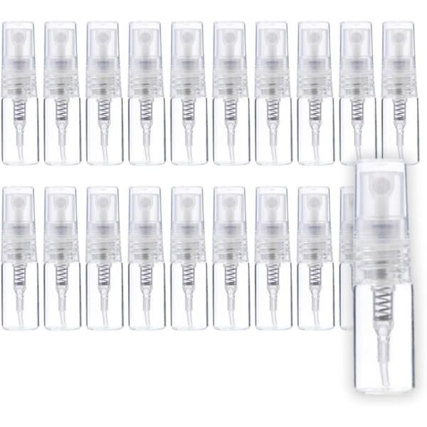 スプレーボトル ミニ ガラス アトマイザー 香水 携帯用 詰め替え容器 持ち運び 小分け 20本 (...