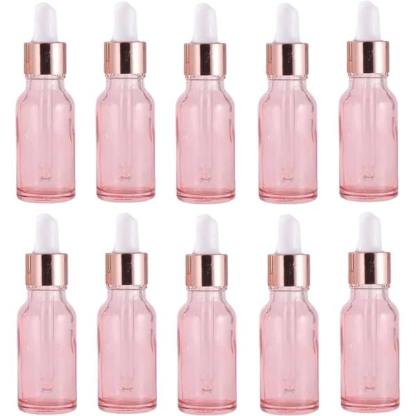 スポイトボトル 詰め替え 遮光瓶 小分け オイル 持ち運び アロマ保存容器 ガラス 小瓶 10本セッ...