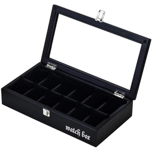 高級 木製 腕時計 収納 ボックス ケース スタンド 大容量 コレクション 透明ガラス N-J141...