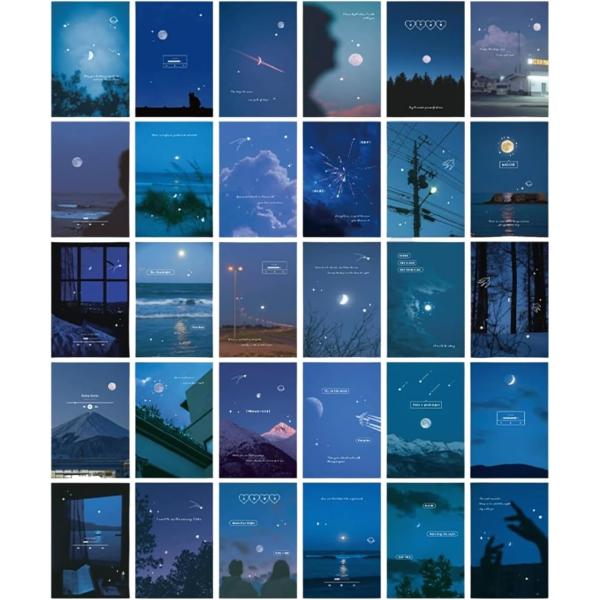 ポストカード 30枚セット 北欧 インテリア 部屋飾り 厚紙 韓国 雑貨 ミニポスター(マルチカラー...