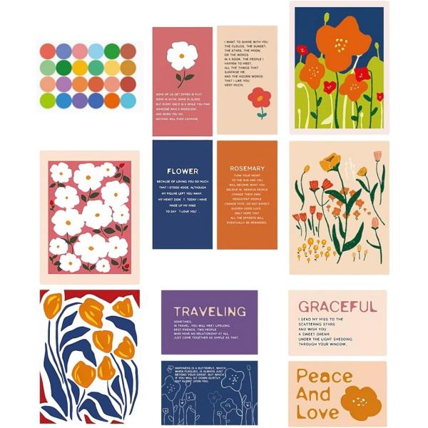 ポストカード アートポスター 12枚セット 厚紙 北欧 韓国 海外 インテリア 雑貨 おしゃれ ミニ...