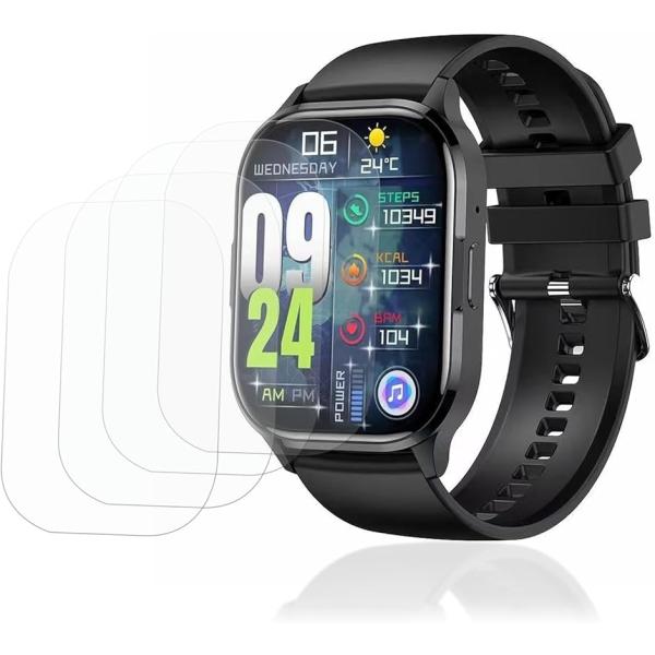4枚セットスマートウォッチ保護フィルム 高透過率 自動気泡除去 傷防止 MDM(クリア,  対応機種...