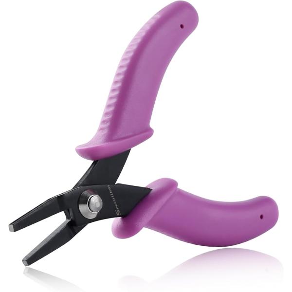 平口リードペンチ 精密 平ラジオペンチ ミニラジオペンチ プロホビー ミニチュアリードペンチ(パープ...