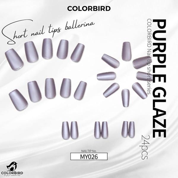 ネイルチップ ショート バレリーナ スクエア(マルチカラー,  ショート)