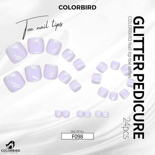 フットネイルチップ 24枚 付け爪 可愛い(F098,  足)