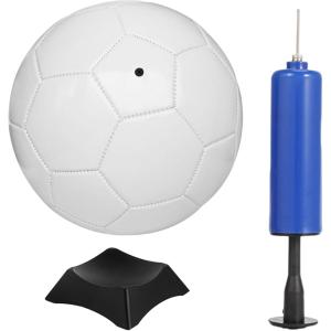 サインボール サッカー 記念 メッセージ 空気入れ 台座付き a511 (白