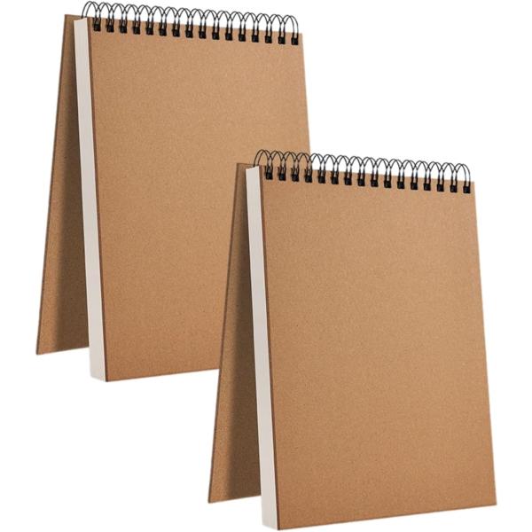 A4 スケッチブック 60枚 2冊セット 縦開き 厚口 画用紙(60枚 A4 2冊セット)