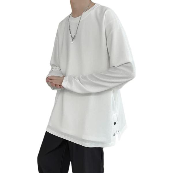 長袖tシャツ メンズ 大きいサイズ ビッグシルエット トップス 秋服 春服 ロンt カットソー おし...