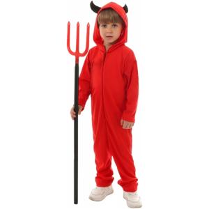 コスプレ デビル キッズ ハロウィン 男の子 仮装 衣装 可愛い 悪魔 (レッド,  130cm〜1...