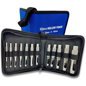 15pcレザークラフトホールポンチセット ベルトやカバンレザー、布