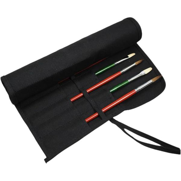 筆ケース 筆入れ 22スロット 画筆ケース 筆先が乾燥しやすい ロール タイプ 丈夫なキャンバス地 ...