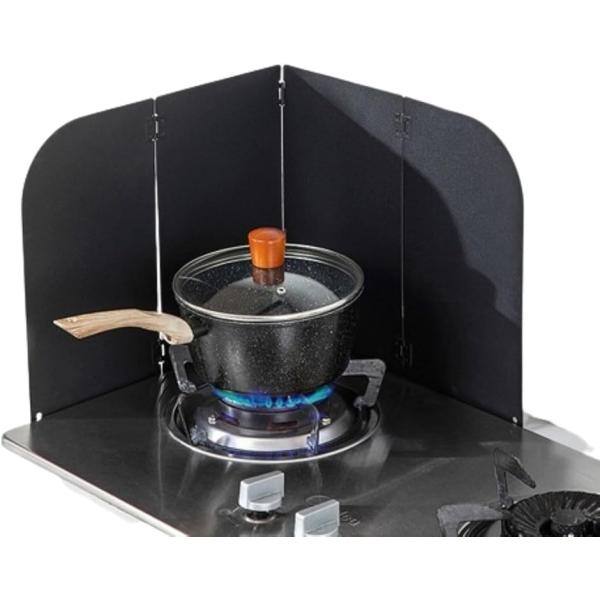 油はねガード ガスコンロ IH レンジガード キッチン 用品 おしゃれブラック(ブラック,  35x...