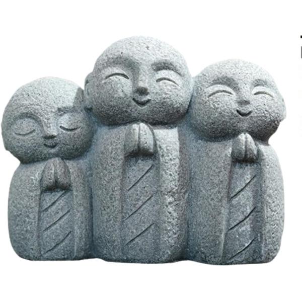 お地蔵さん 置物 ミニ 可愛い 御影石 お地蔵様 癒し 仏像 守り神 オブジェ 片合掌 平和鳩 小さ...