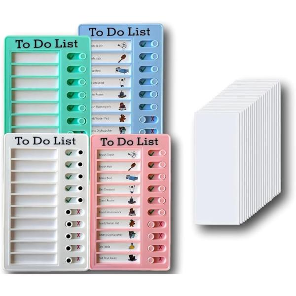 TO DO リスト チェックリスト 4個セット メモ帳付属 取り外し可能 再使用可能
