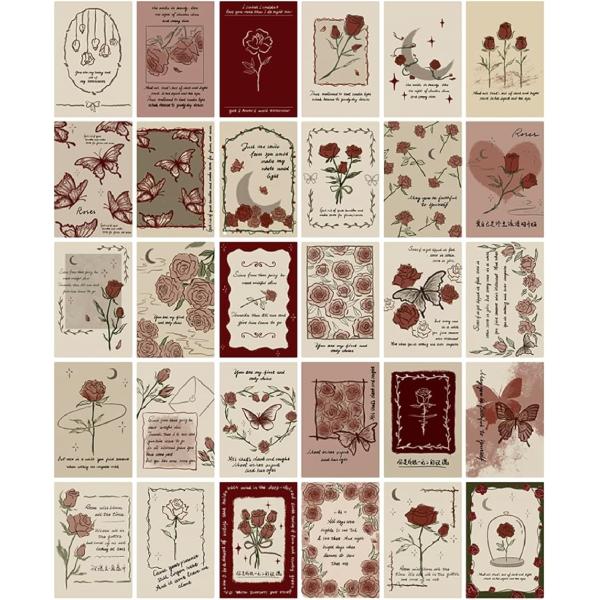 おしゃれで可愛い ポストカード 30枚セット はがきサイズ 北欧 韓国 海外 インテリア 雑貨 ミニ...