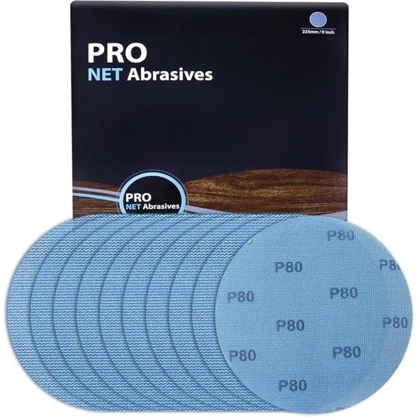 10枚入 226mm 9インチメッシュ研磨 メッシュサンディングディスク サンドペーパー 丸型 ネッ...