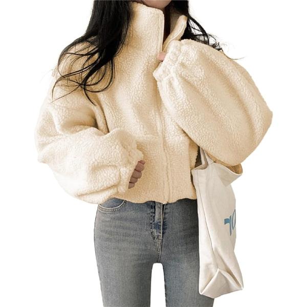 ボアジャケット レディース コート もこもこ ボアブルゾン ボアコート アウター 上着 オーバーシル...
