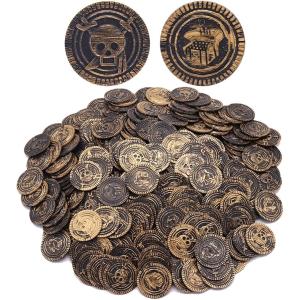 金貨 アンティーク コイン カジノ 宝箱 お金 古銭 海賊 300枚( ブロンズ)