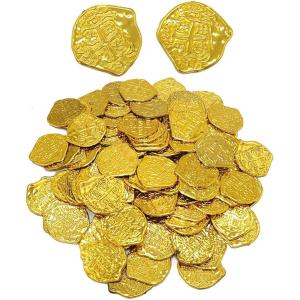 金貨 アンティーク コイン 宝箱 お金 海賊 カジノ 古銭 300枚( ゴールド)