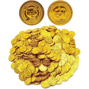 金貨 アンティーク コイン カジノ 宝箱 お金 古銭 海賊 300枚( ゴールド)
