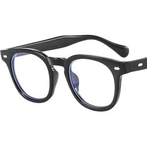 PCメガネ ケース付き ブルーライトカット クラシック ボストン レトロ ラウンド UVカット 紫外...