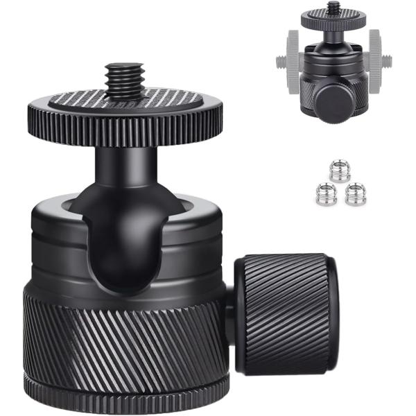 【互換品】 20mmボール 低重心 雲台 CNC加工 アルミ 360度回転 パノラマ ボールヘッド ...