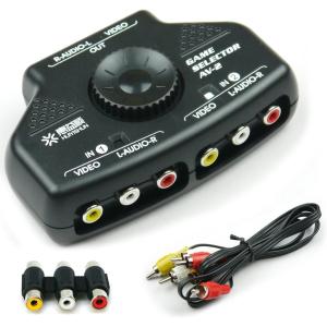 簡単切替 2ポート AV切替機 ビデオ セレクター ブラック