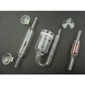 ガラス製 CO2 バブルカウンター 拡散器 ディフューザー 逆流防止弁 2種類から選べる3点セット 水槽 水草 添加( セットＢ)｜horikku
