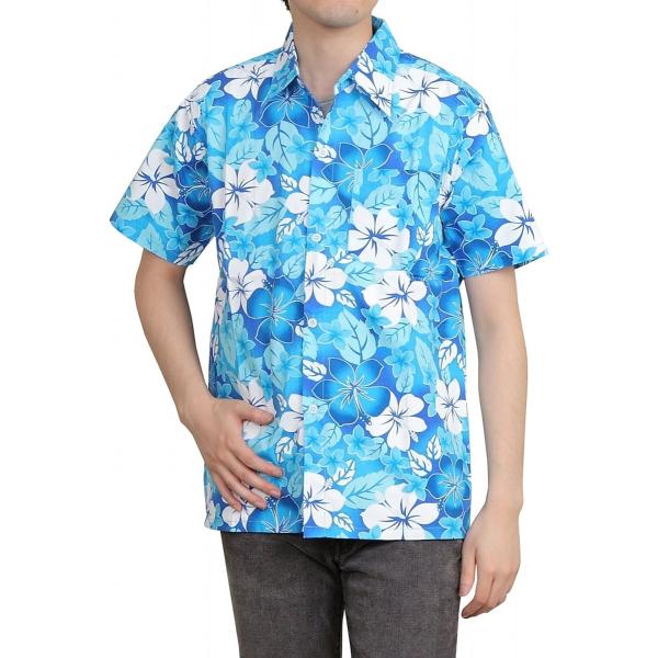 OKI オキ アロハシャツ フリーサイズ ユニセックス カラフル ダンス 衣装 イベント メンズ レ...