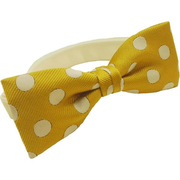 大きなドット 水玉柄 蝶ネクタイ 結婚式 披露宴 二次会 パーティー 発表会 原宿系 衣裳(イエロー...