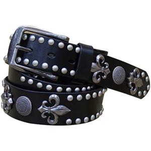 スタッズベルト 3連 ピラミッド 太め 鋲ベルト ロック パンク